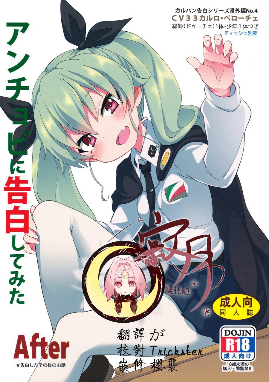 [寂月汉化组] (C93) [すたぢおヲルト (ヲルト)] アンチョビに告白してみた After (ガールズ&パンツァー)